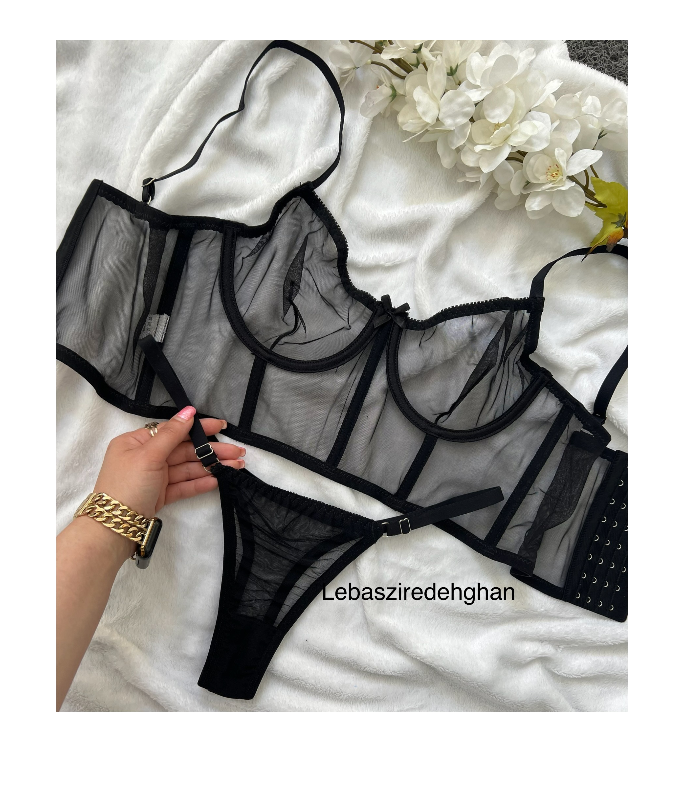 ست زیر فنر دار شیشه ای مشکی سایز ۹۰