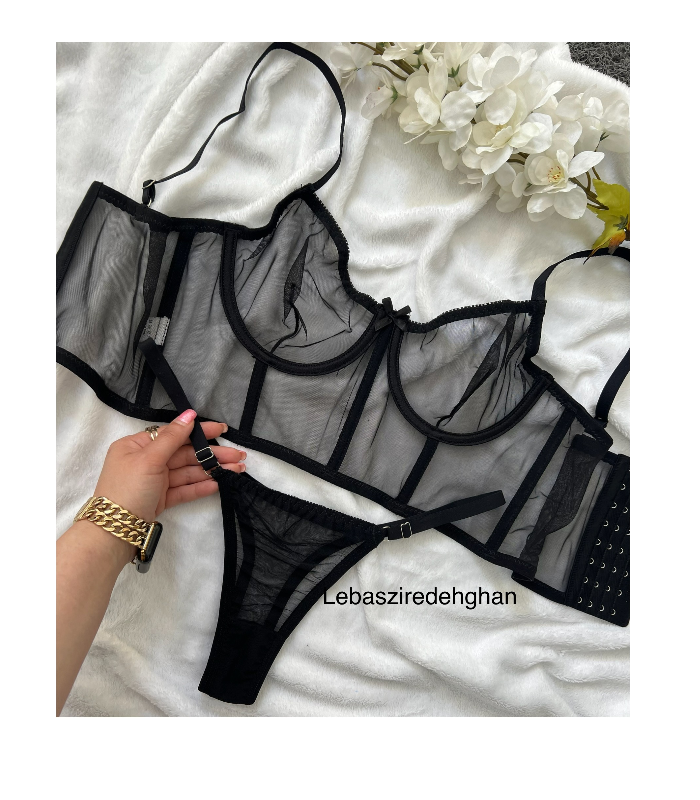 ست زیر فنر دار شیشه ای مشکی سایز ۷۵